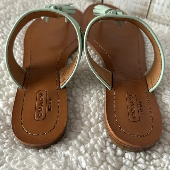 Coach Sheena Vachetta Sandals Mint Size 8 - Picture 5 of 9